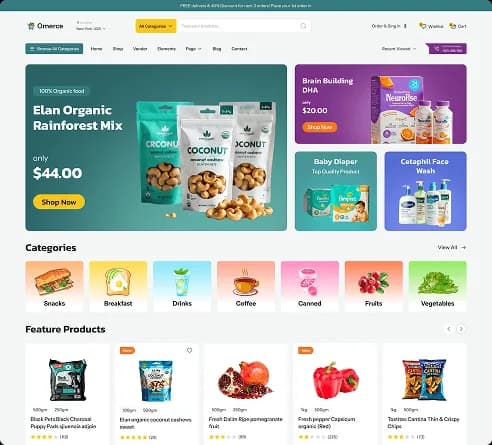 Grocery & Supermarket Website