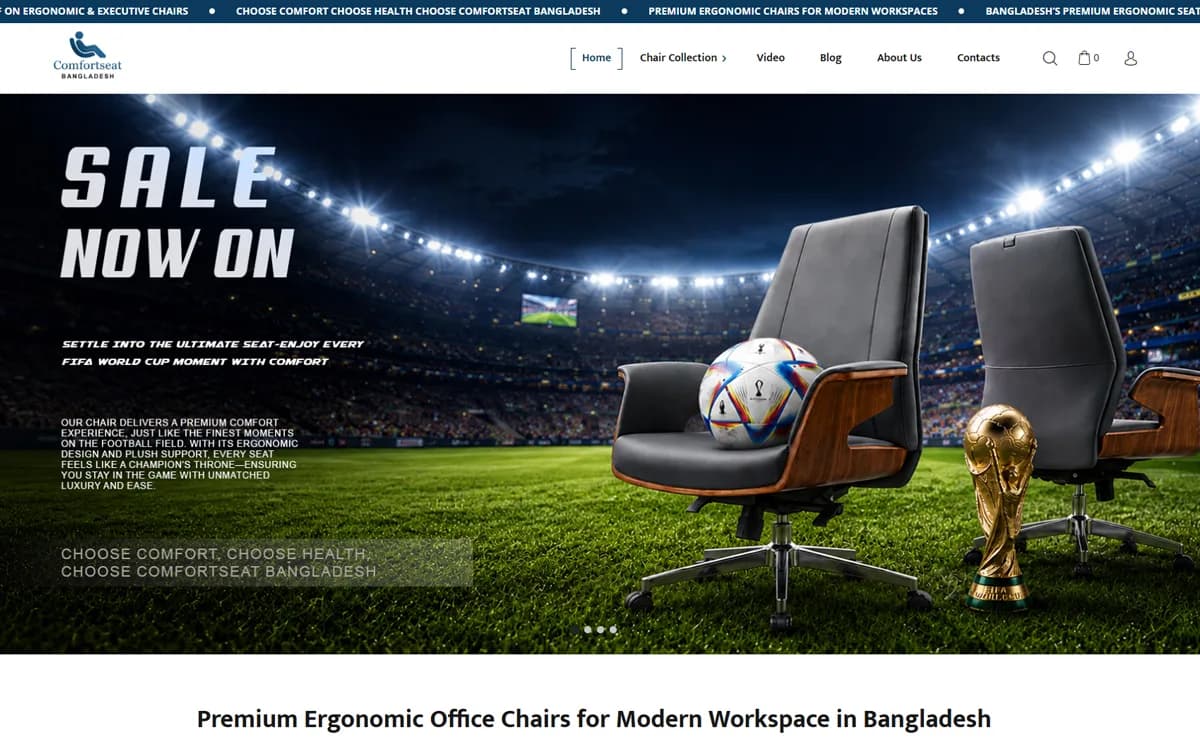 Ergonomic Office Furniture Ecommerce Platform